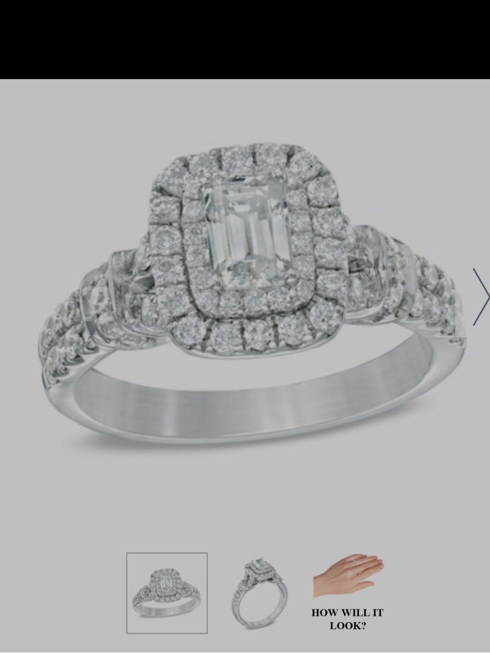 Zales 14K  Celebration Collection White Gold Diamond Ring - White